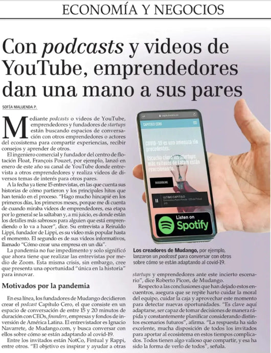 Entrevista en El Mercurio